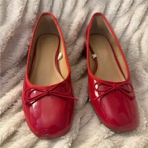 A New Day Red Glossy Flats